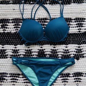 Shade & Shore Blue Push Up Bikini